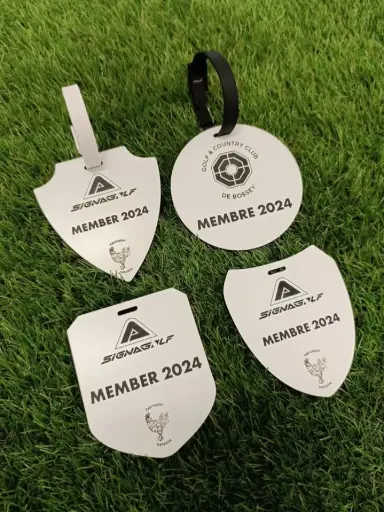 [G-BAD002] Badges MONOGRAV - Badge d'abonné golf personnalisé par gravure 