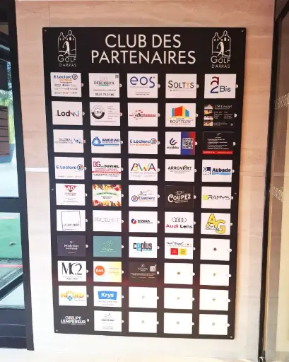 [G-CHA008] Panneau partenaire avec plaques aimantées en multidura