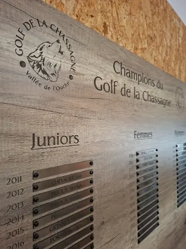[G-CHA001] Panneau Championnat gravé au laser et plaquettes champions - Campione